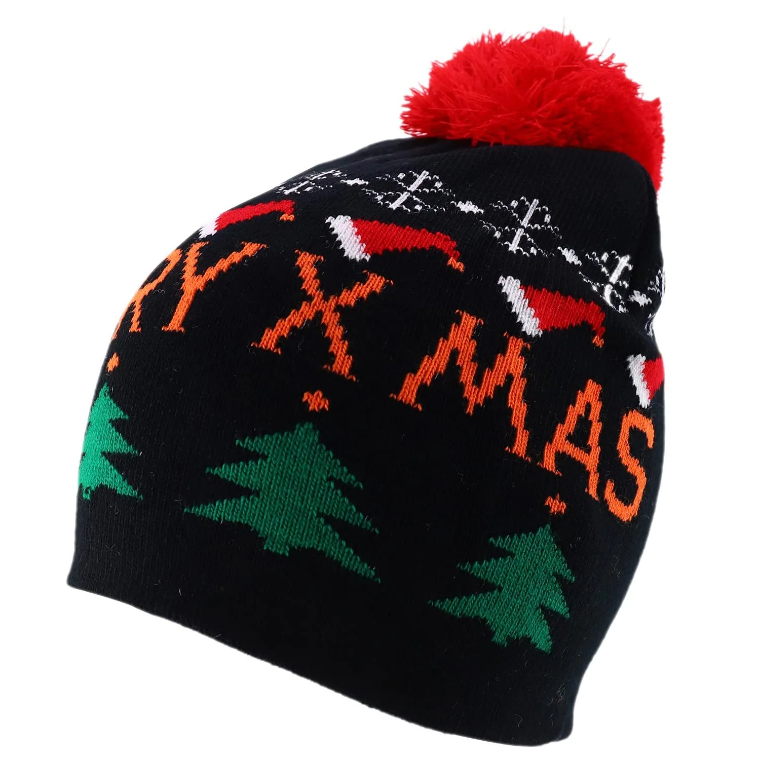 Trendy Apparel Shop 10 Styles Christmas Winter Short Beanies with Pompom