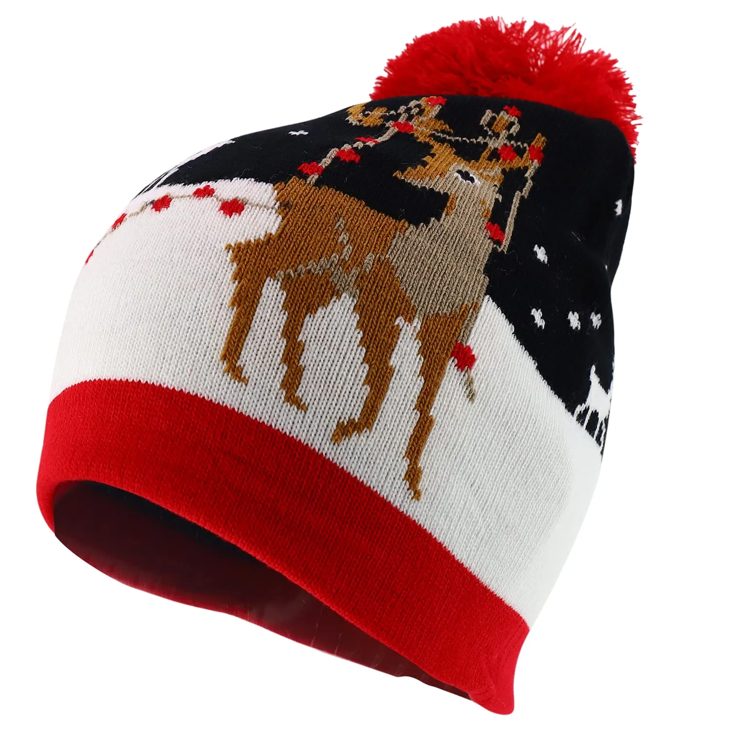 Trendy Apparel Shop 10 Styles Christmas Winter Short Beanies with Pompom