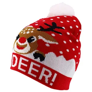 Trendy Apparel Shop 10 Styles Christmas Winter Short Beanies with Pompom