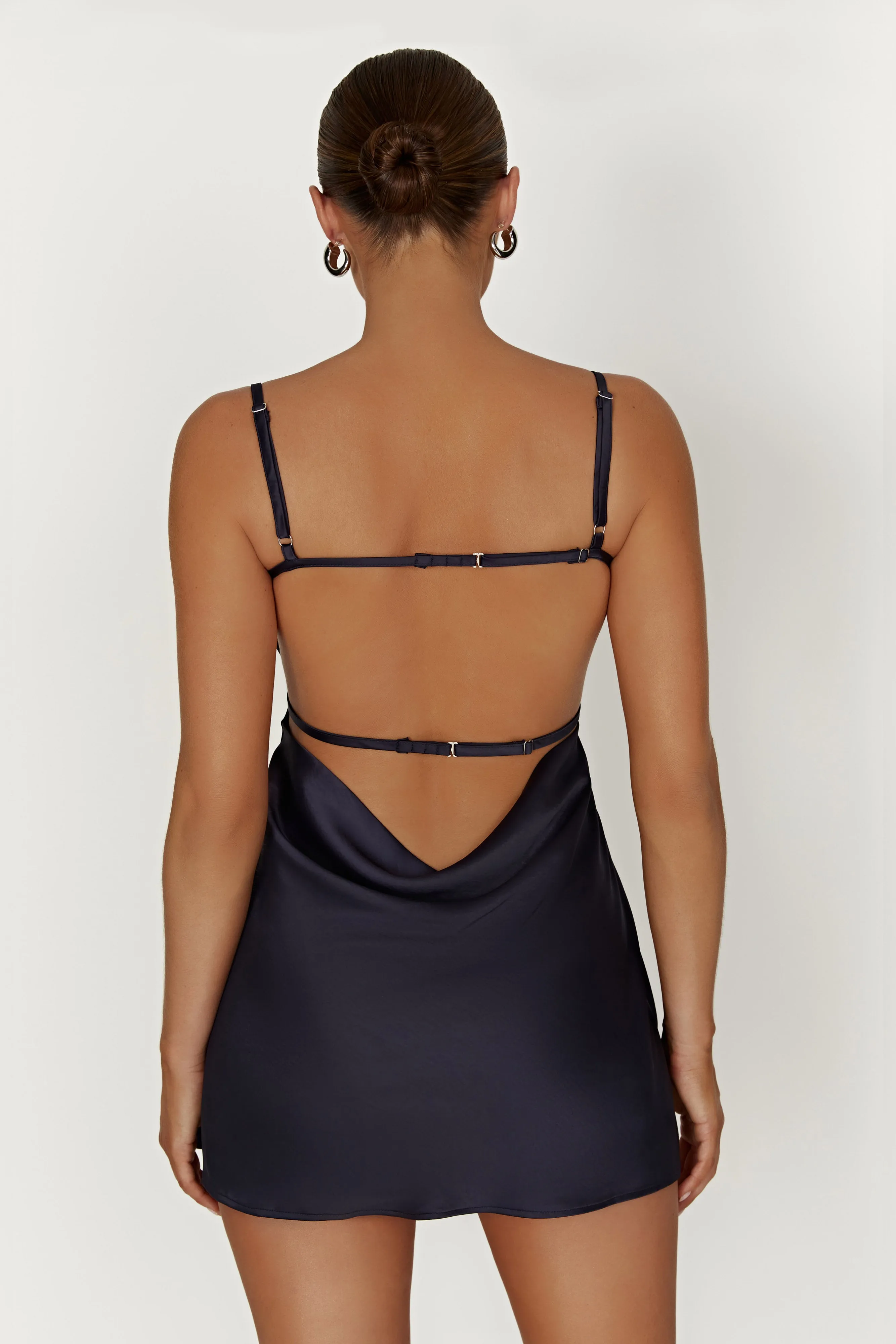 Veda Satin Mini Dress - Midnight Navy