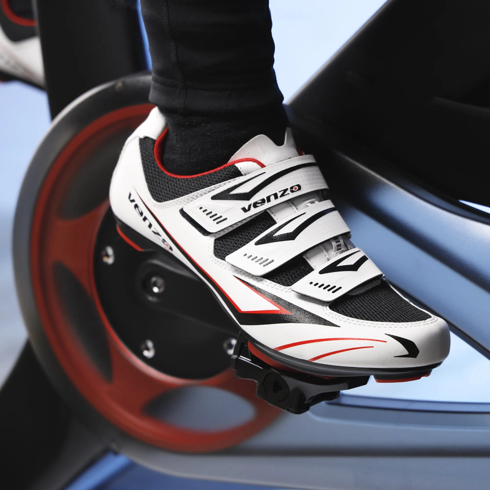 Venzo Bicycle Women's Road Cycling Riding Shoes with 3 Straps - Compatible with Peloton for Shimano SPD & Look ARC Delta - Perfect for Road Racing Bikes - Size 39