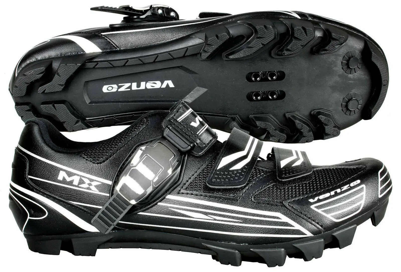 Venzo Mountain Bike Bicycle Cycling compatible with Shimano SPD Shoes Black
