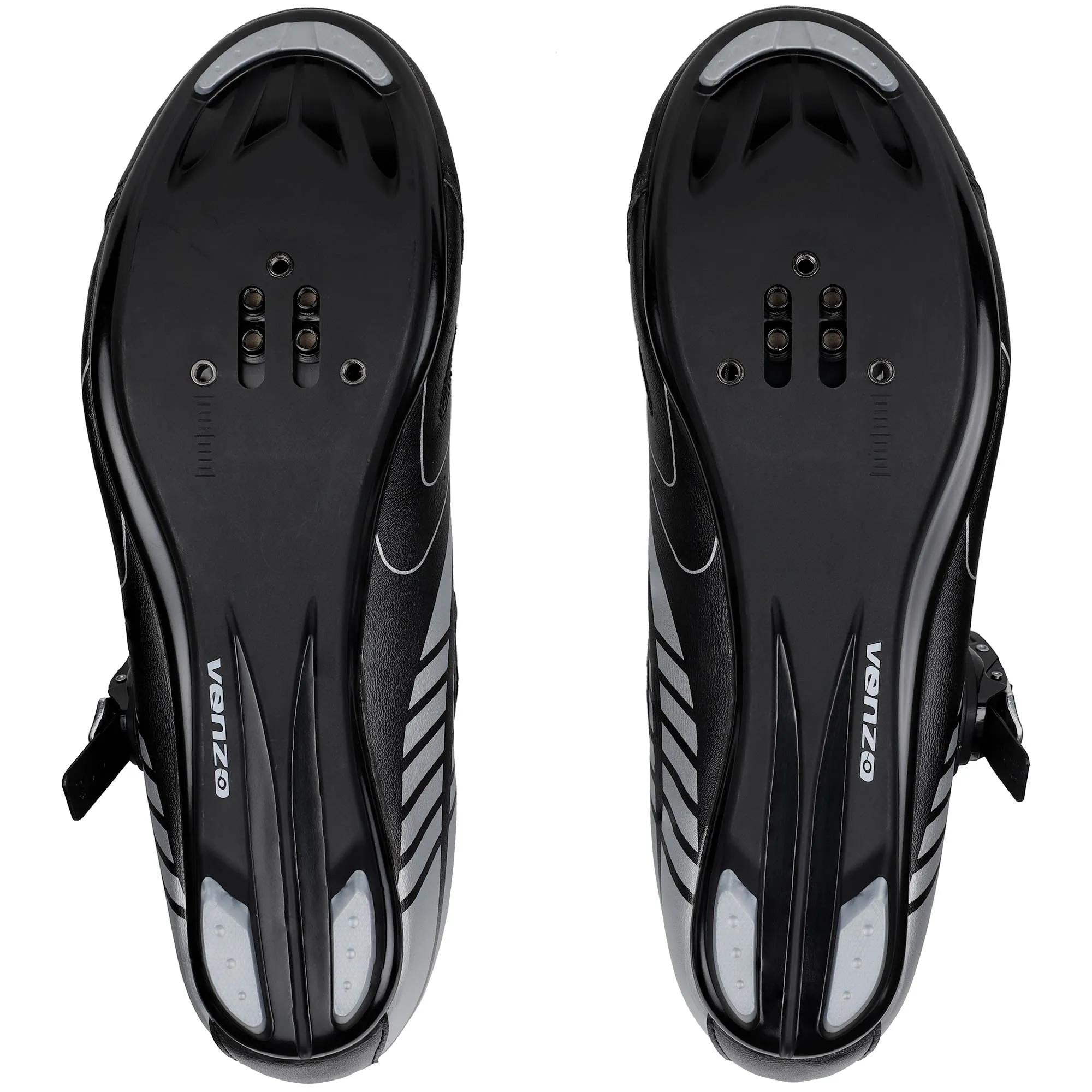 Venzo RX Bicycle Unisex Men's or Women's Road Cycling Riding Shoes - Compatible with Peloton for Shimano SPD & Look ARC Delta - Perfect for Indoor Indoor Road Racing Bikes Black 48