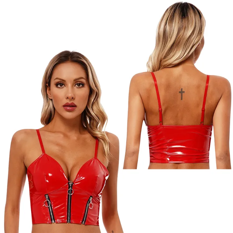 Vinyl Vixen Bold Patent Leather Top