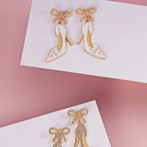 Wedding Shoes with Bow Earrings