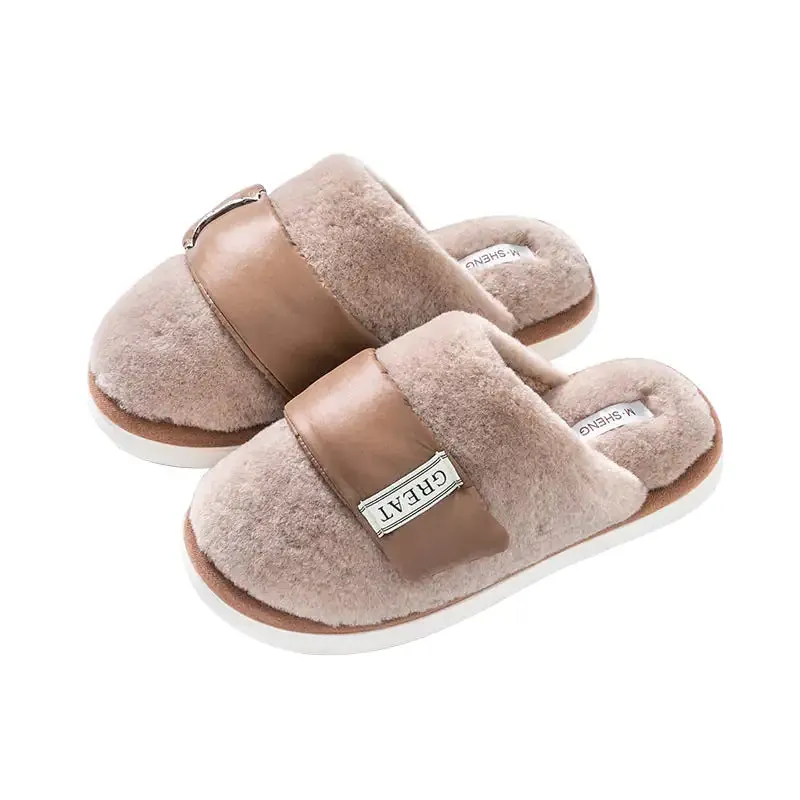 winter Home plush Slipper warm Couple Bedroom Cotton Shoes