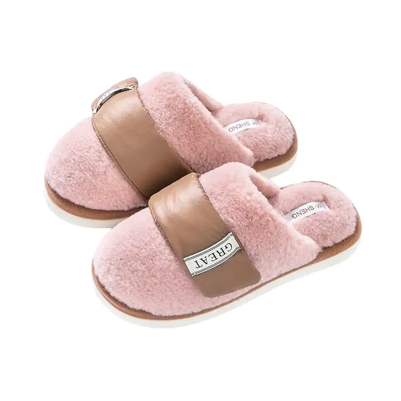winter Home plush Slipper warm Couple Bedroom Cotton Shoes