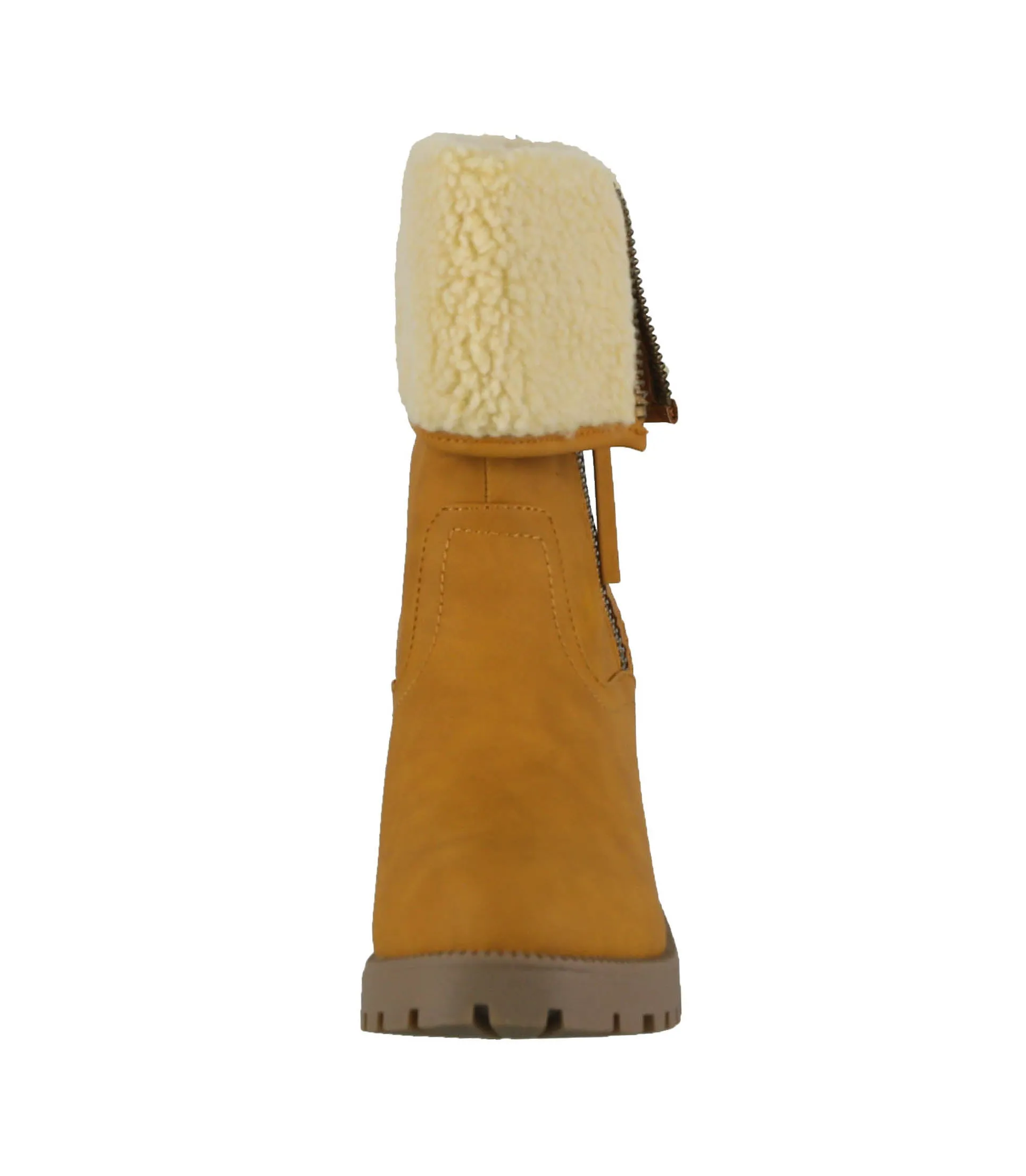 WOMAN'S SHOES CAMEL PU BOOTS REAGAN-01
