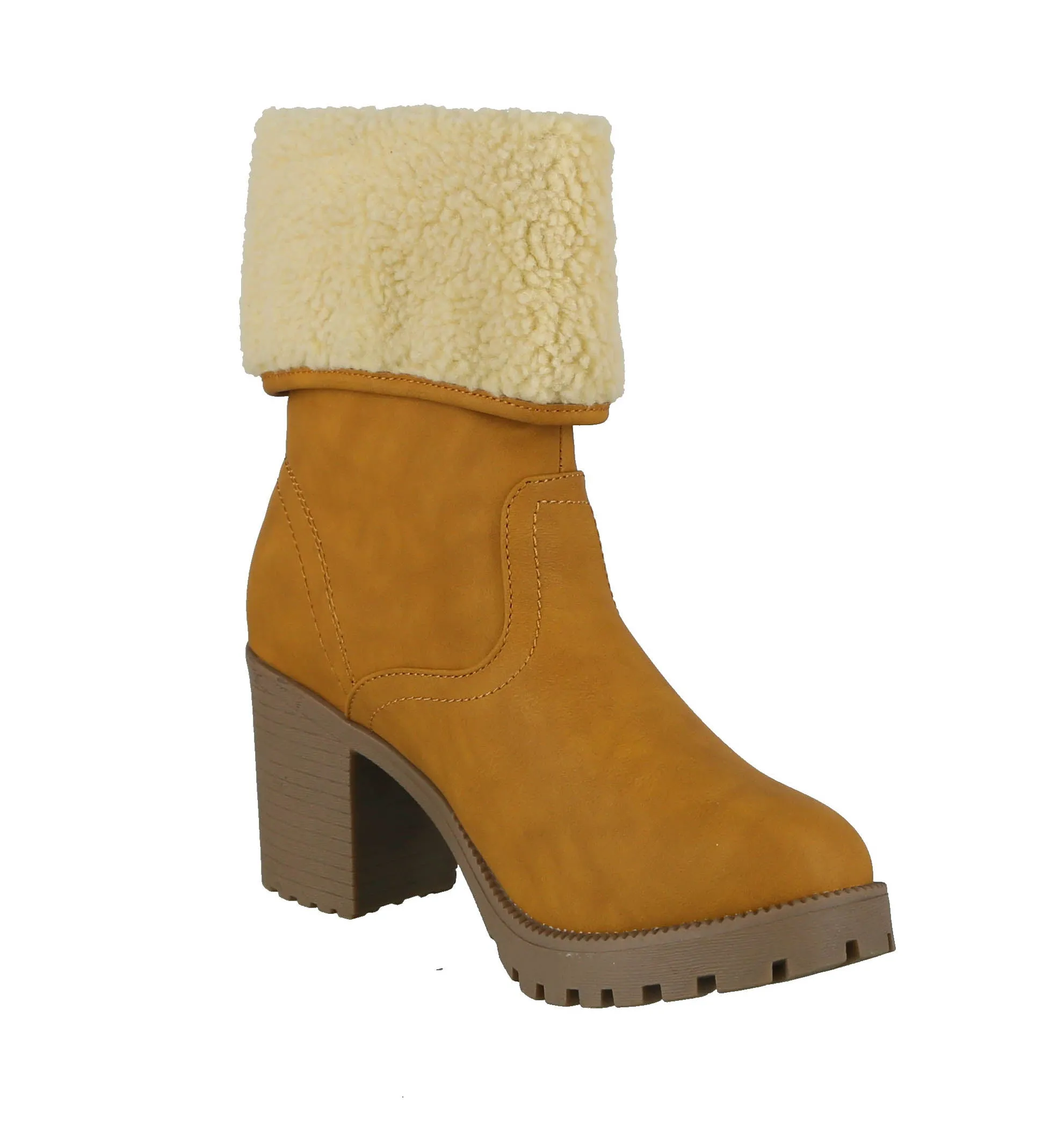 WOMAN'S SHOES CAMEL PU BOOTS REAGAN-01