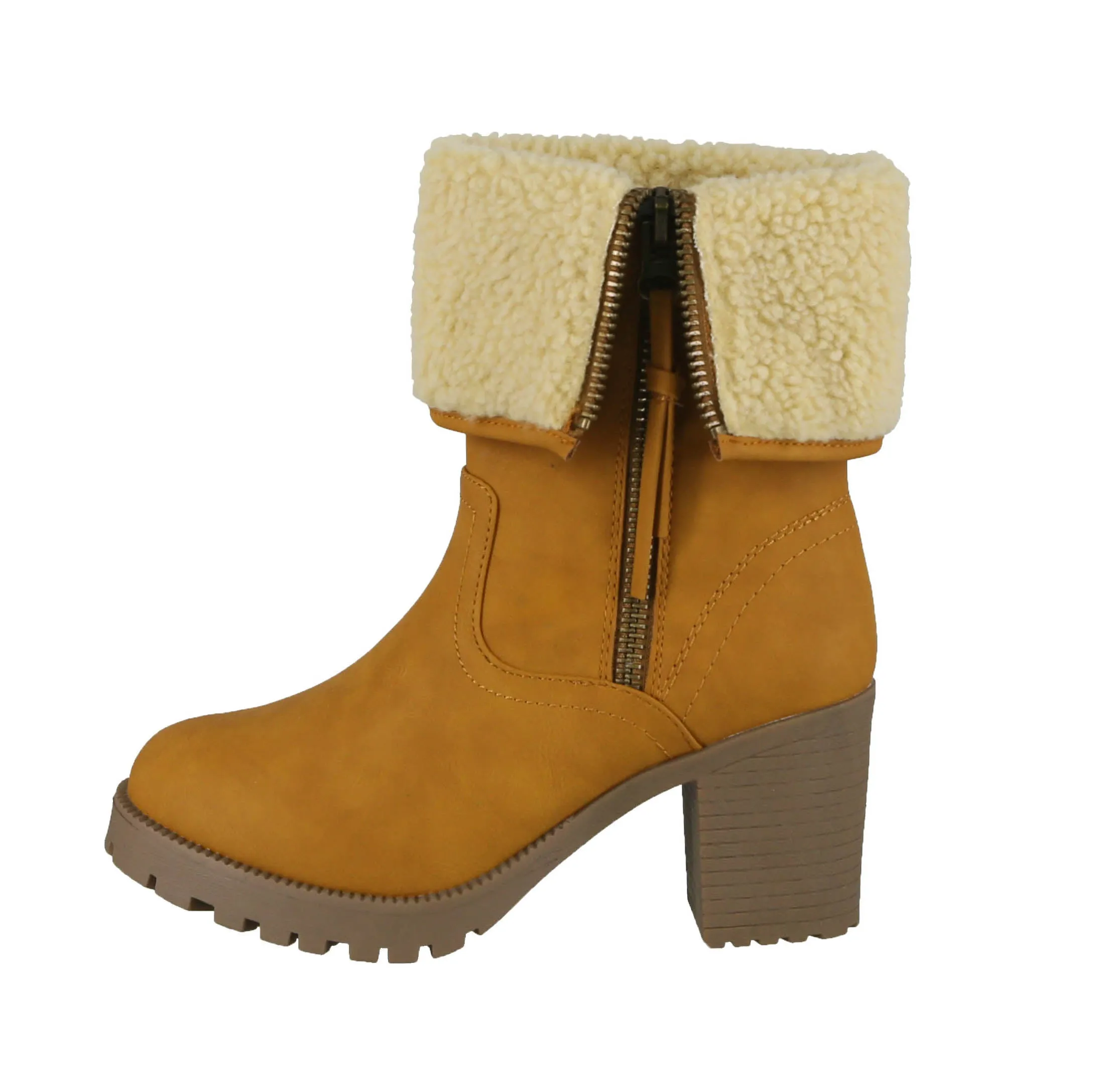 WOMAN'S SHOES CAMEL PU BOOTS REAGAN-01