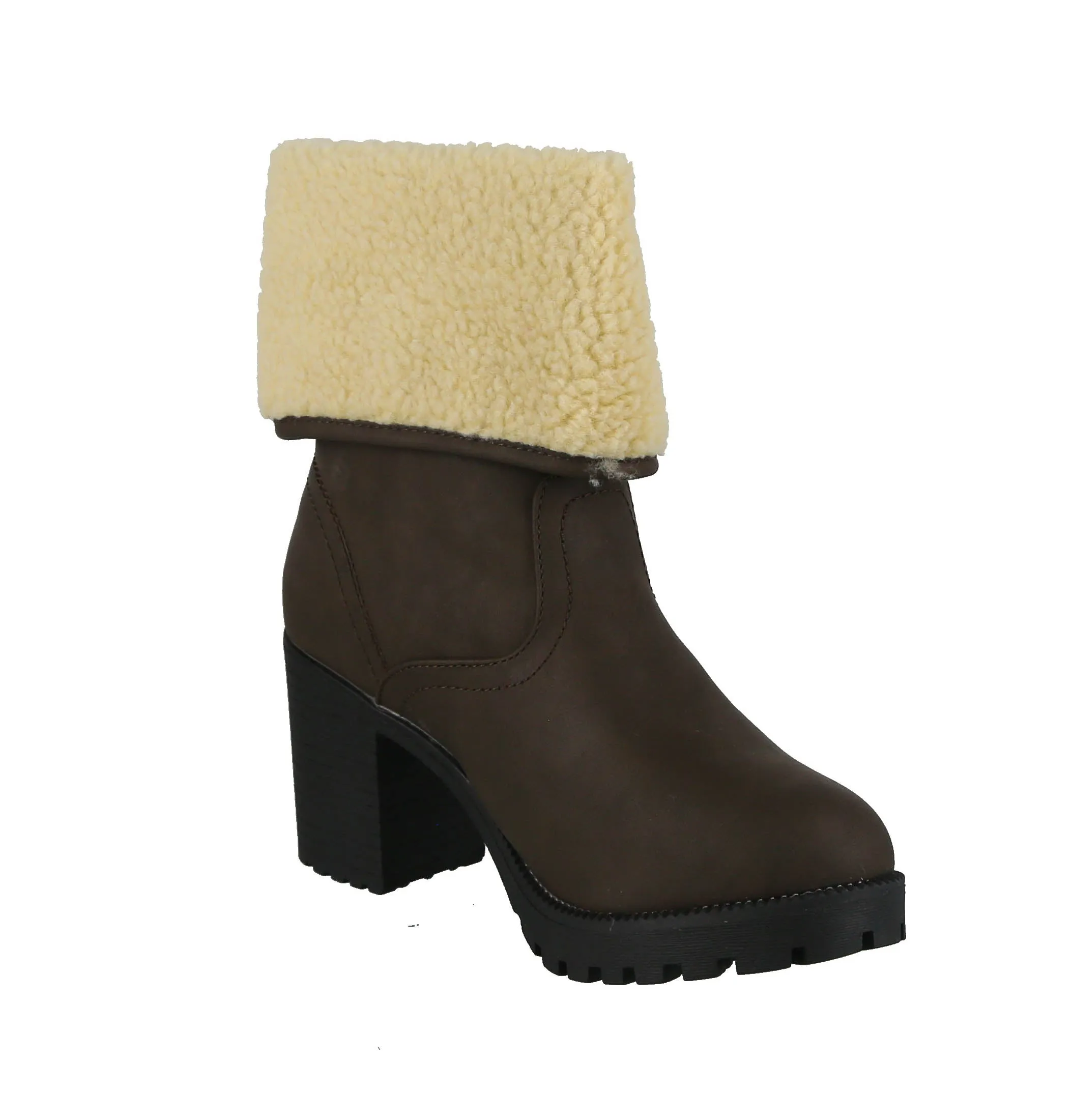 WOMAN'S SHOES COFFEE PU BOOTS REAGAN-01