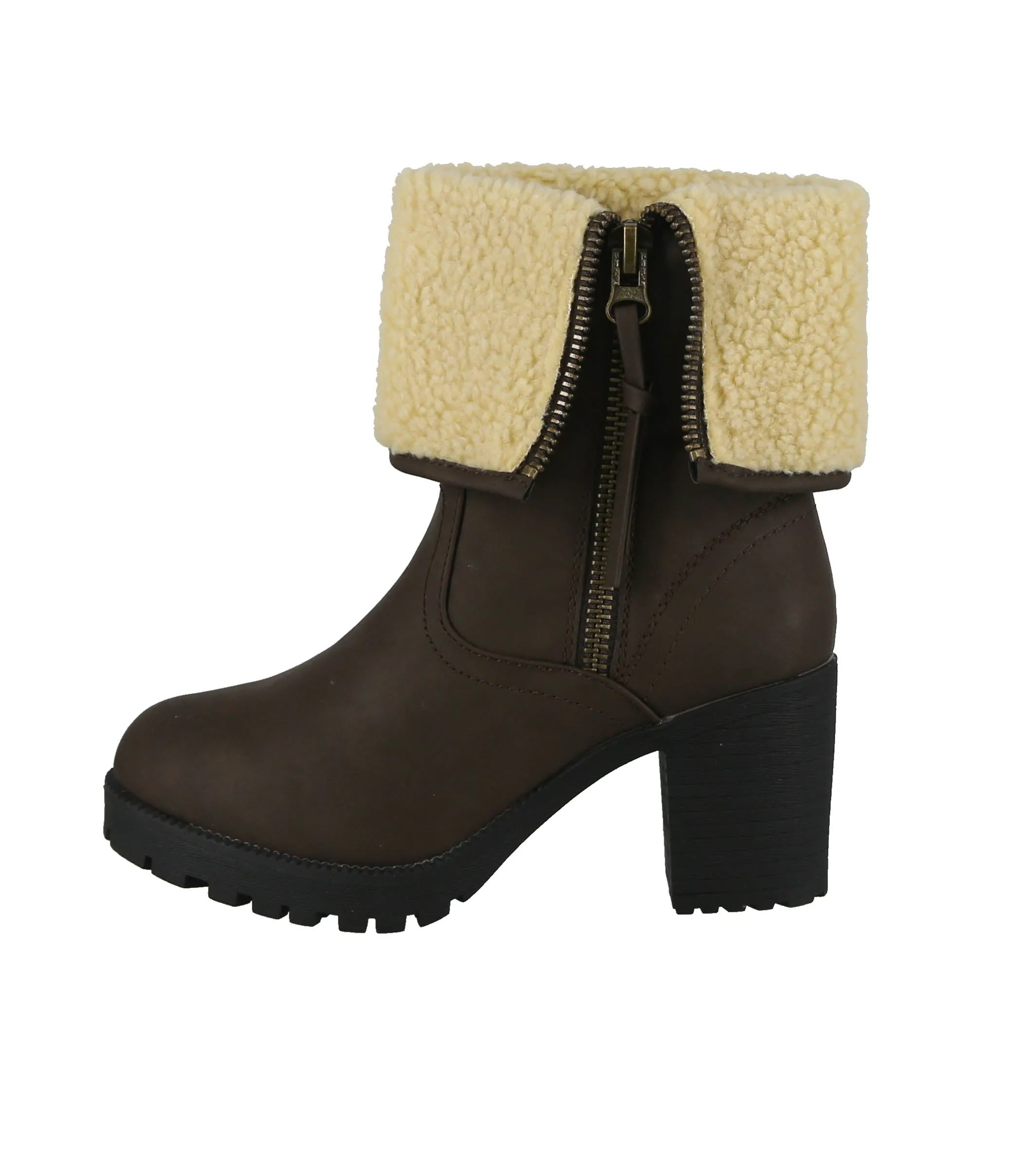 WOMAN'S SHOES COFFEE PU BOOTS REAGAN-01