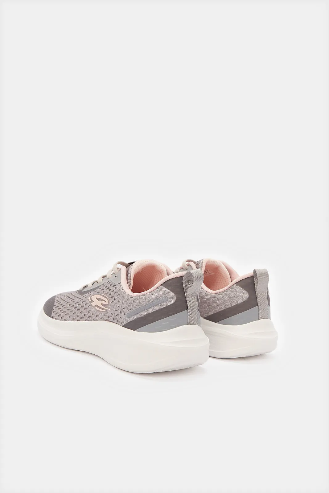 Women Grey Lace Up Sneakers