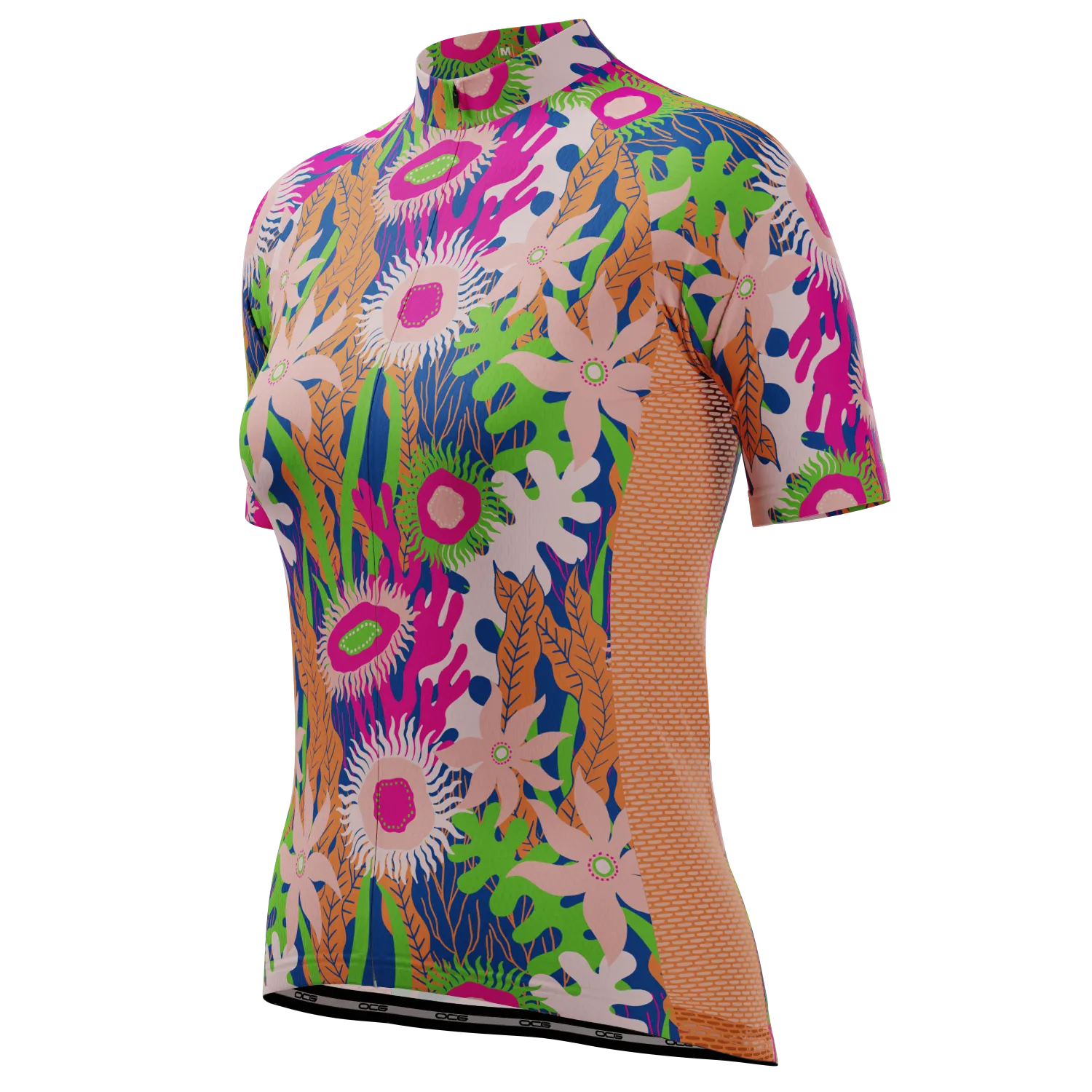 Women's Aquatic Plantlife Short Sleeve Cycling Jersey