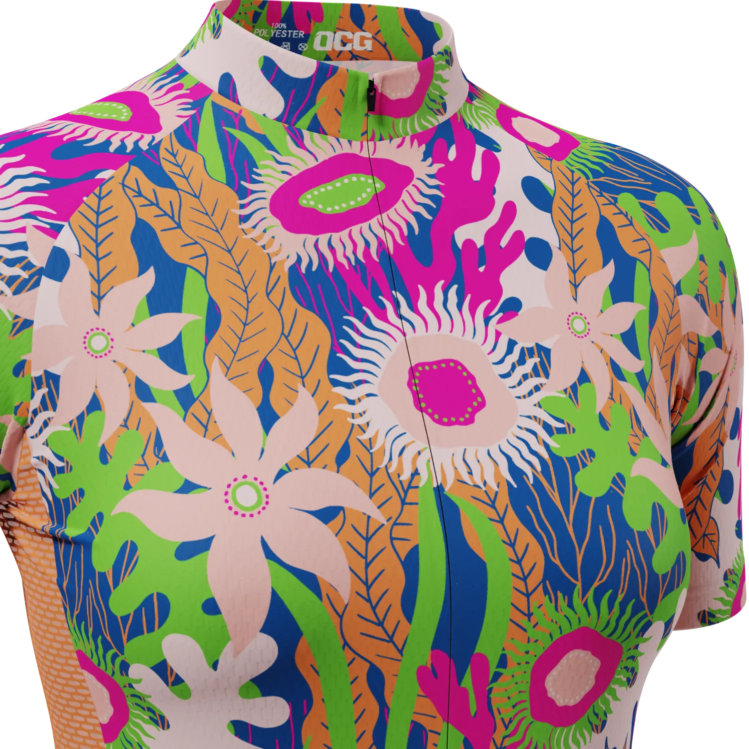 Women's Aquatic Plantlife Short Sleeve Cycling Jersey