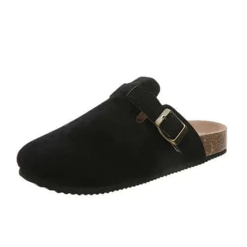 Women's Shoes Women's Closed Toe Slippers Cow Suede Leather Clogs