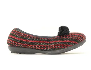 Womens Slip-On Bern Red Black Slipper