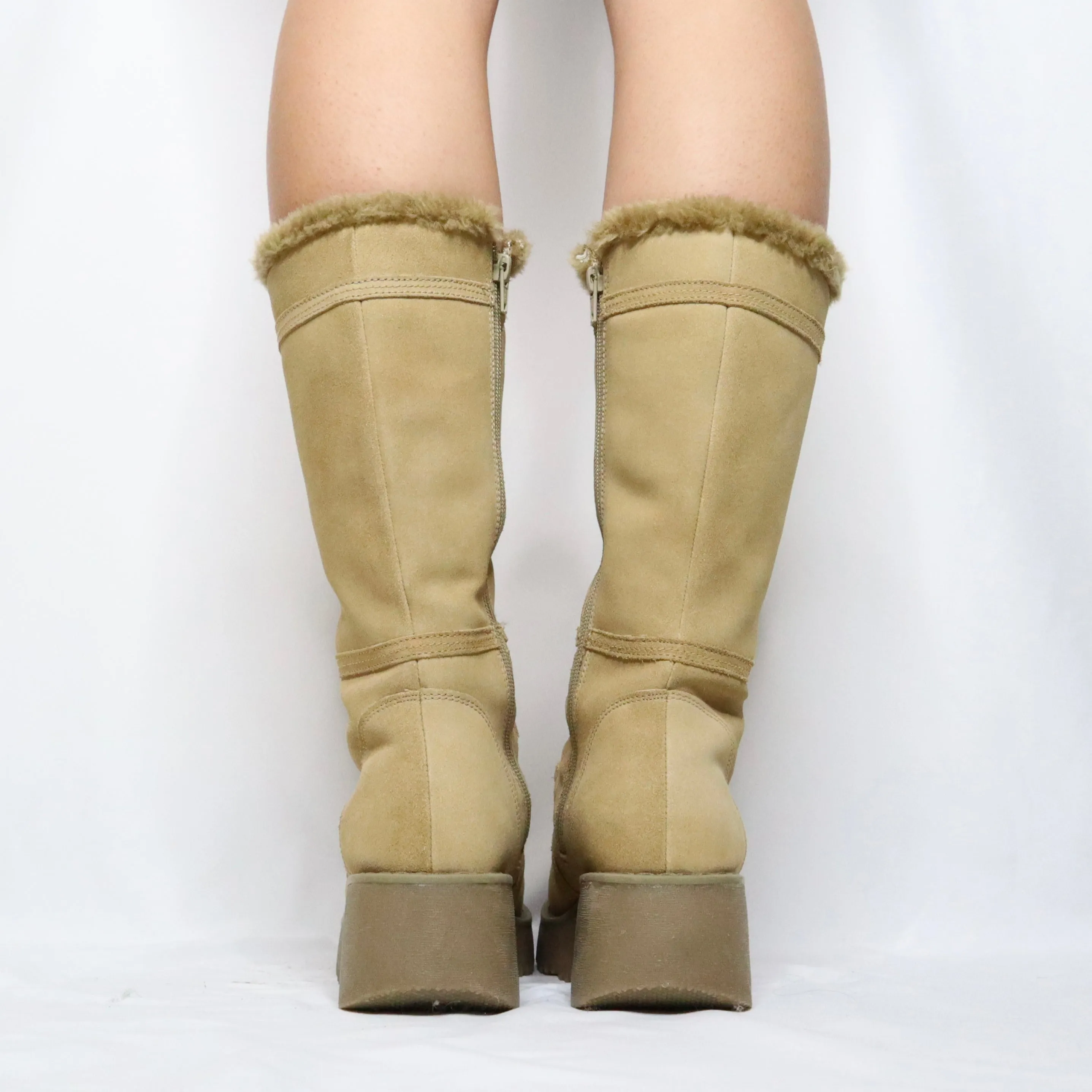 Y2K Platform Lace Up Boots (6.5)