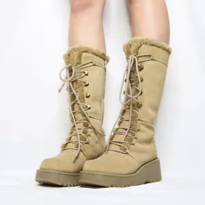Y2K Platform Lace Up Boots (6.5)
