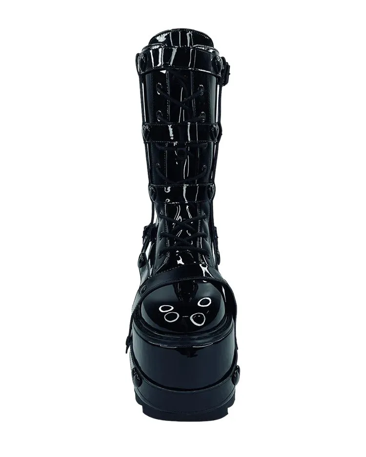 YRU Trance BNDG Heart Blackout Boots